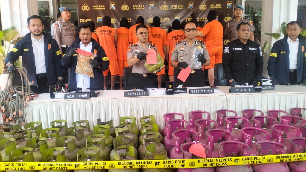 Polres Pasuruan Bongkar Bisnis LPG Ilegal Omzet Miliaran